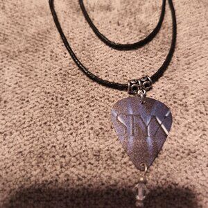 STYX GUITAR PICK NECKLACE - EARRINGS SET